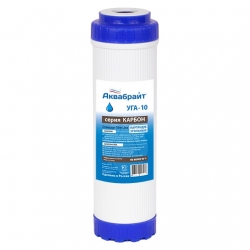 Картридж сорбционный Аквабрайт Slim Line 10, гранулированный активированный уголь, для холодной воды