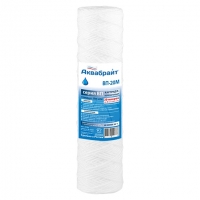 Картридж 10" на 20мкм Аквабрайт Slim Line веревочный полипропилен для холодной воды