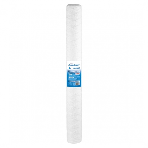 Картридж Аквабрайт веревочный полипропилен Slim Line 20, 20 мкм, для холодной воды купить в интернет магазине Санрай73
