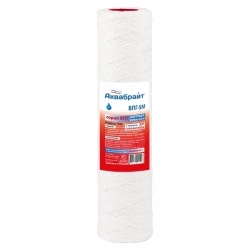 Картридж 10" на  5мкм Аквабрайт Slim Line веревочный хлопок для горячей воды