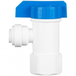 Кран угловой JOHN GUEST 1/4 трубка-1/4 внутренняя резьба, для накопительного бака