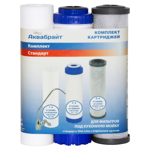 Комплект картриджей для очистки воды Аквабрайт Стандарт К-1 купить в интернет магазине Санрай73
