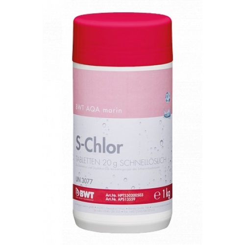 Быстрорастворимые таблетки для дезинфекции BWT AQA marin s-chlor 20 гр,1 кг купить в интернет магазине Санрай73