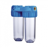 Фильтр магистральный двойной 1" PP+UDF Аквастиль