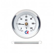 Термометр накладной РОСМА БТ-30.010, 63мм, 120°C, класс 2,5, с пружиной, биметаллический