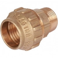 Муфта 25мм х 3/4"нр TIEMME компрессионная латунная для труб PE-PEHD-PeX