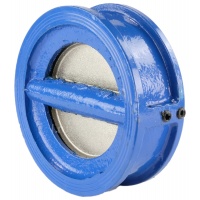 Клапан обратный межфланцевый Ду80 Ру16 двухсвторчатый, чугунный