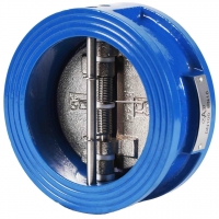 Клапан обратный межфланцевый Ду65 Ру16 двухсвторчатый, чугунный