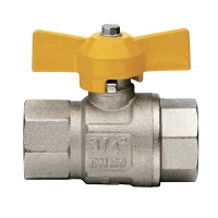 Кран газовый 1/2"ВР/ВР Itap London 068 полнопроходной, бабочка желтая