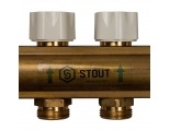 Коллекторная группа Stout SMB-0468 1"х3/4" 8 выходов, без расходомеров