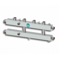 Гидравлический коллектор Север KM2+1 Aisi горизонтальный до 70 кВт, 3 контура, сталь нержавеющая