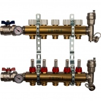 Коллекторная группа Stout SMB-0473 1"х3/4" 5 выходов, с расходомерами