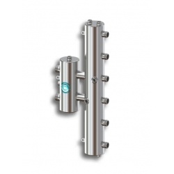 Гидравлический разделитель с коллектором Север R-V3 Aisi вертикальный до 70 кВт, 3 контура, сталь не