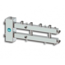 Гидравлический разделитель с коллектором Север M2+1 Aisi горизонтальный до 70 кВт, 3 контура, нержав