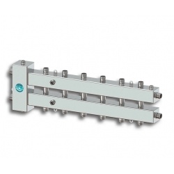 Гидравлический разделитель с коллектором Север M7 Aisi горизонтальный до 70 кВт, 7 контуров, нержаве