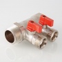 Коллектор распределительный 1" х 3/4" с 2 отводами Valtec VTc.580.NE шаровые краны