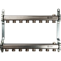 Коллекторная группа Stout SMS-0923 1"х3/4" 8 выходов, без расходомеров, без регулировки