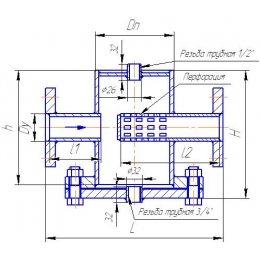 Грязевик вертикальный фланцевый Ру-10 Ду-100