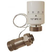 Головка термостатическая ТСГ ВПС-01 с выносным проточным сенсором, 20-60С, М30х1,5, белая
