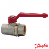 Кран шаровой латунь BVR 1 1/2"(Ду40) ВР-ВР полнопроходной рычаг Danfoss 065B8211