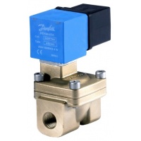 Клапан электромагнитный нормально открытый 1"вр Danfoss EV220W 22B с сервоприводом, с катушкой, NBR