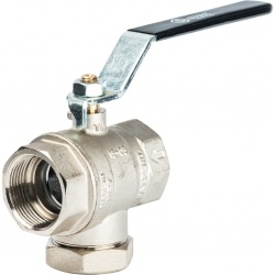 Кран-фильтр шаровой 1 1/4"ВР/ВР Stout 500 мкм, рукоятка стальная черная