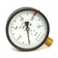 Манометр радиальный Стеклоприбор МТ-100 / ДМ 05-МП-3У 100мм, 1MPa, M20×1,5, класс 1.5, без паспорта