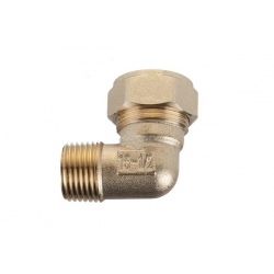 Угольник 15мм х 1/2"нр Hydrosta, для нержавеющей гофротрубы