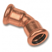 Пресс-фитинг 15 мм Sanha медь, отвод 45° ВПр-ВПр, для медных труб