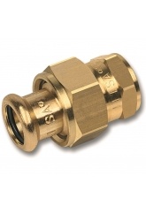 Пресс-фитинг 18мм x 1/2" Sanha бронза, сгон с плоским уплотнением ВПр-ВР, для медных труб