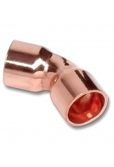 Фитинг 15мм Sanha медь, отвод 45° ВП-ВП, для медных труб, под пайку