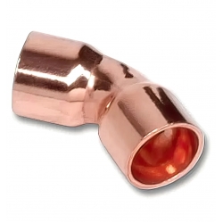 Фитинг 15мм Sanha медь, отвод 45° ВП-ВП, для медных труб, под пайку