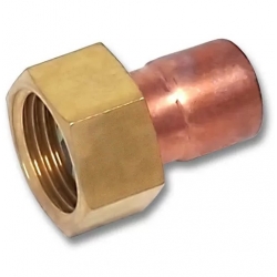 Фитинг 15 мм x 3/4" Sanha медь, переход ВП-ВР с накидной гайкой, для медных труб под пайку