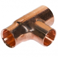 Фитинг 28мм х 28мм х 15мм Sanha медь, тройник ВП-ВП-ВП, для медных труб, под пайку