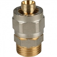 Соединение 16мм х 1/2"нр Stout обжим для металлопластиковых труб