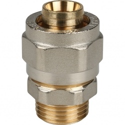 Соединение 20мм х 1/2"нр Stout обжим для металлопластиковых труб