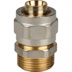 Соединение 20мм х 3/4"нр Stout обжим для металлопластиковых труб