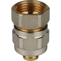 Соединение 16мм х 1/2"вр Stout обжим для металлопластиковых труб