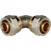 Угольник 26мм х 26мм Stout обжим для металлопластиковых труб