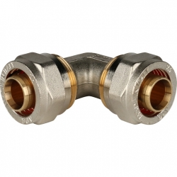 Угольник 26мм х 26мм Stout обжим для металлопластиковых труб