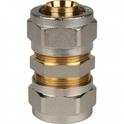 Соединение 26мм х 26мм Stout обжим для металлопластиковых труб