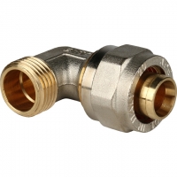 Угольник 20мм х 1/2"нр Stout обжим для металлопластиковых труб