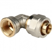 Угольник 20мм х 1/2"вр Stout обжим для металлопластиковых труб