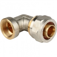 Угольник 26мм х 3/4"вр Stout обжим для металлопластиковых труб