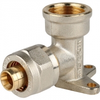 Угольник 16мм х 1/2"вр Stout обжим установочный, для металлопластиковых труб