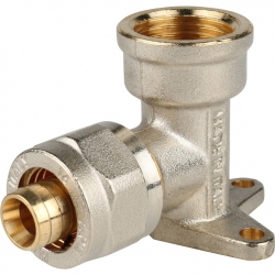 Угольник 16мм х 1/2"вр Stout обжим установочный, для металлопластиковых труб