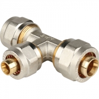 Тройник 20мм х 16мм х 20мм Stout обжим для металлопластиковых труб