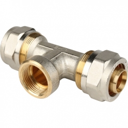 Тройник 26мм х 3/4"вр х 26мм Stout обжим для металлопластиковых труб