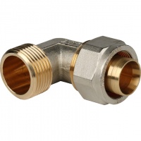 Угольник-переходник с наружной резьбой 1 1/4"x32 STOUT для металлопластиковых труб винтовой