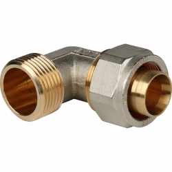 Угольник-переходник с наружной резьбой 1 1/4"x32 STOUT для металлопластиковых труб винтовой